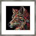 Colorful Fox Art Framed Print