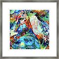 Colorful Goat Art - Hidden Gem Framed Print