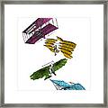 Colorful Hang Gliders Framed Print