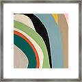 Colorful Heart Stripe Painting Framed Print