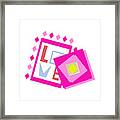 Colorful Love Abstract Framed Print
