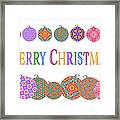 Colorful Merry Christmas Framed Print