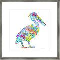 Colorful Pelican Fresh Color Art Framed Print