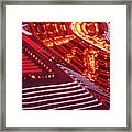 Colorful Reflections - Neon Lights And Shiny Cars I Framed Print