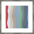 Colorful Stripe Rainbow Waves Painting Framed Print