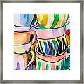 Colorful Teacups Framed Print