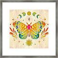Colorful Transformations - Lunar Butterfly Art Framed Print