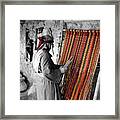Colorful Weaver In Israel Framed Print