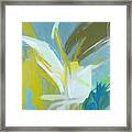 Colors 17 Painting Plants Blue Aquitaine Trees Yellow Charente Gestural Ln Le Cheviller Imaginary Landscape Leaves Lyrical Abstract Art Background Beautiful Beauty Botany Bright Closeup Collection Framed Print