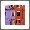 Colors Of Burano Italy No. 7 Framed Print