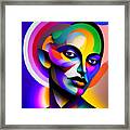 Colourful Abstract Portrait - 12 Framed Print