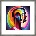 Colourful Abstract Surreal Portrait - 3 Framed Print