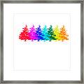 Colourful Trees Framed Print