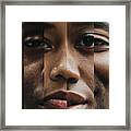 Composite Of Portraits With Varying Shades Of Skin Framed Print