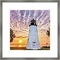 Concord Point Lighthouse In Havre De Grace, Md Framed Print