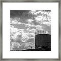Concrete Dam Spillway With Stormy Skies Framed Print