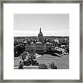 Connecticut State Capitol Building In Hartford Connecticut In Black And White Framed Print