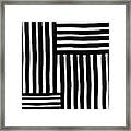 Connecting Stripes- Art By Linda Woods Framed Print