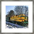 Conway Scenic Railroad In North Conway Winter Trainride Framed Print