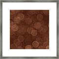 Copper Brown Bokeh Framed Print