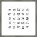 Core Values Related Vector Line Icons Framed Print