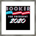 Corey Booker For President 2020 Framed Print