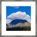 Cotacachi Volcano Above Otavalo City In Ecuador Framed Print