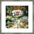 Cottage In The Woods Framed Print