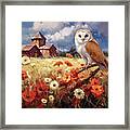 Country Barn Owl Framed Print