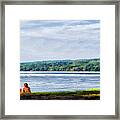 Couple At The Lake Shore Framed Print