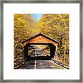 Covered Bridge Autumn Splendor Framed Print