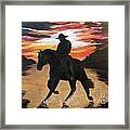 Cowboy After The Roundup Framed Print