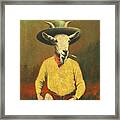 Cowboy Billy Goat Framed Print