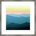Cowee Mountain Sunset Views North Carolina Framed Print