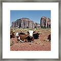 Cows In The Mittens Framed Print