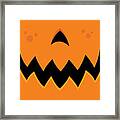 Crazy Pumpkin Jack-o-lantern Mouth Framed Print