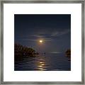 Crescent Moon Over Florida Bay Framed Print