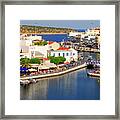 Crete Island, Greece, Agios Nicolaos Town Framed Print