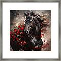 Crimson Dreams - Kentucky Derby's Equestrian Art Framed Print