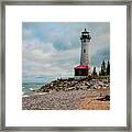 Crisp Point Lighthouse Framed Print