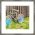 Crocheted Bicycle Framed Print