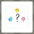 Crushed Pages Of Paper And A Question Mark Framed Print