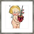 Crying Cupid Framed Print