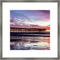 Crystal Pier Sunset Framed Print