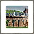 Csx Intermodal Q026-12 Nb Over The Ohio River Bridge At Henderson Ky Framed Print