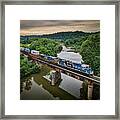 Csxt 3195 Spirit Of Our Law Enforcement Unit At Harpeth River At Pegram Tennessee Framed Print