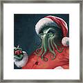 Cthulhu Claus - Holiday Snack Framed Print