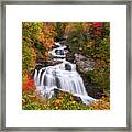 Cullasaja Falls - Wnc Waterfall In Autumn Framed Print