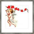 Cupid With Hearts Framed Print