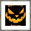 Current Mood Halloween Pumpkin Jack-o-lantern Framed Print